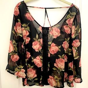 Lacey Floral Top